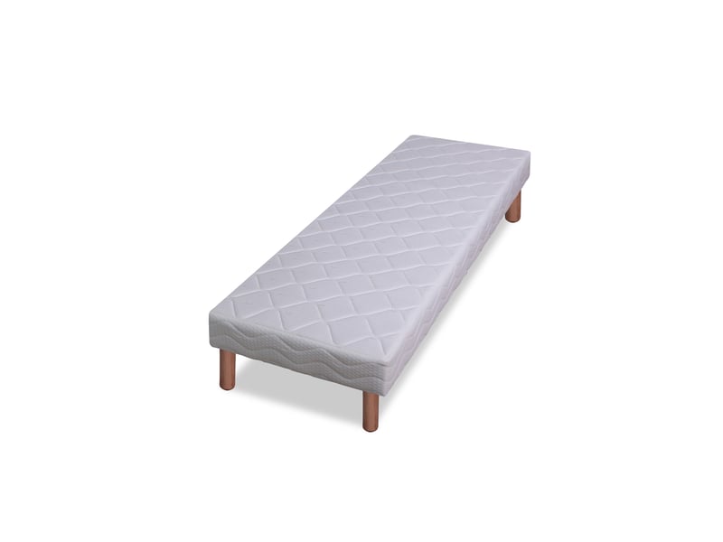  Sommier tapissier 14 lattes garni polyéther 70x190cm  - Conforama B