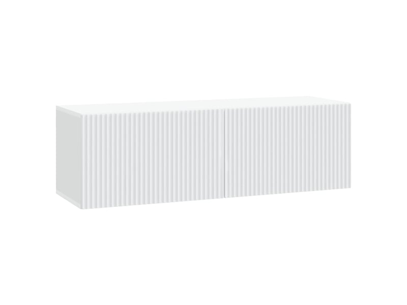  Meuble tv - banc tv - meuble de rangement mural blanc 98 x 31 x 30 cm bois d'ingénierie  - Conforama A