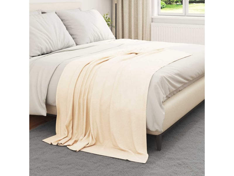  Couverture jetée de canapé 24 pcs crème 170x130 cm 7.81 kg polaire  - Conforama C