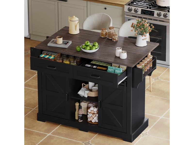  Desserte 2 portes 2 tiroirs coloris noir mdf desserte noir - Conforama B