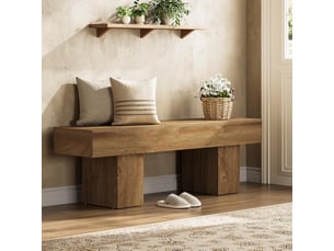 Banc  coloris marron <strong>TRIBESIGNS</strong> <strong></strong> - 140 cm