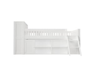 Lit mezzanine 140x200 cm <strong>LEYTN</strong> <strong></strong> coloris blanc
