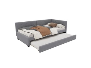 Lit gigogne 90x200 cm coloris gris