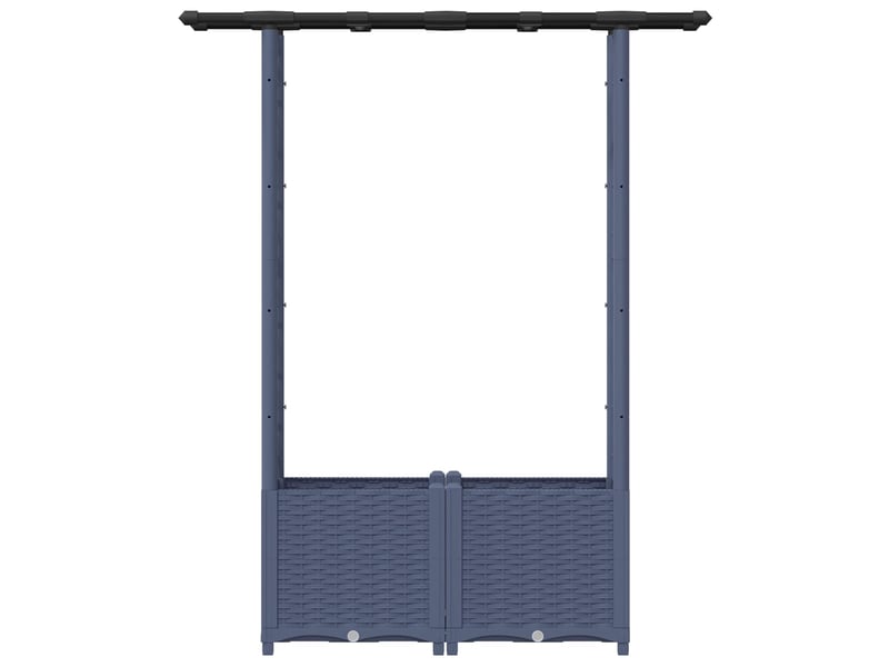  Jardinière - lit élevé avec treillis et toit gris 124,5 x 40 x 136 cm pp  - Conforama D