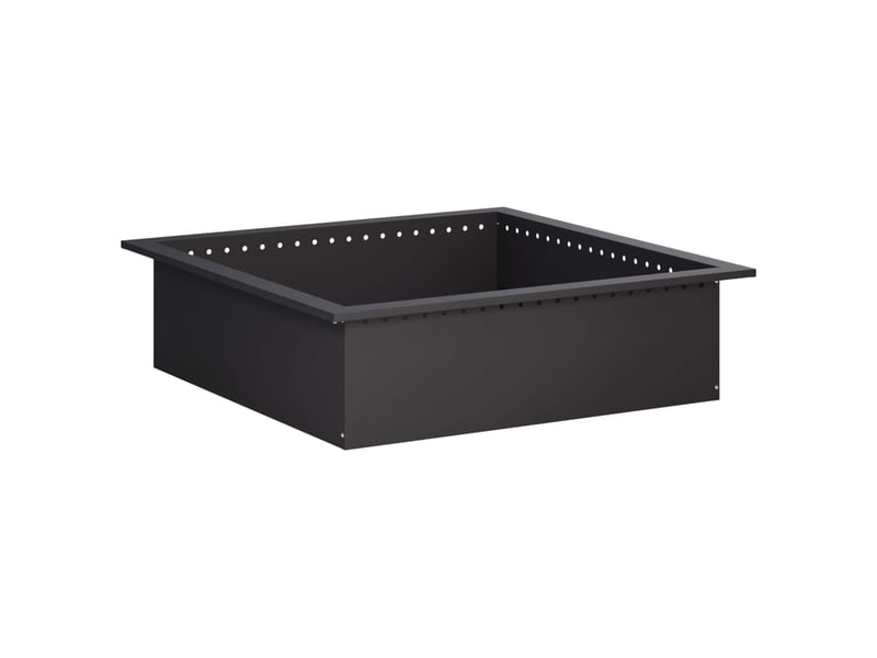  Anneau de foyer extérieur, anneau de braséro noir 80x80x25 cm acier shl25151  - Conforama A