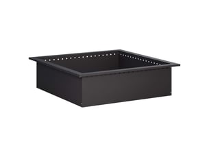 Anneau de foyer extérieur, anneau de braséro noir 80x80x25 cm acier shl25151