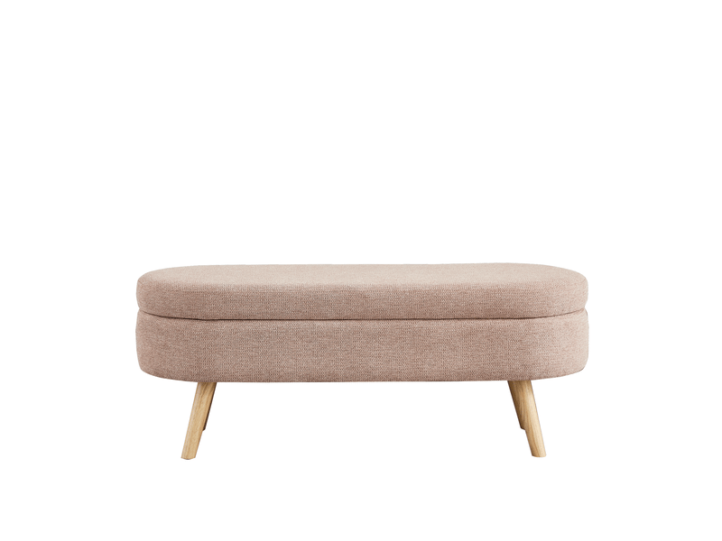  Banc de rangement 110x40x42 cm rose avec coffre et trous d’aération  - Conforama A