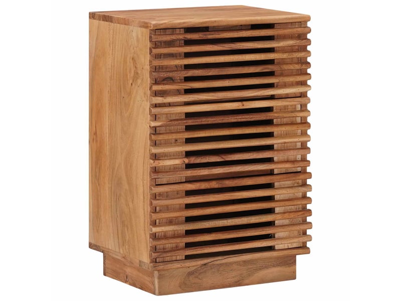  Table de chevet faite main marron teck 40 x 30 x 60 cm  - Conforama A