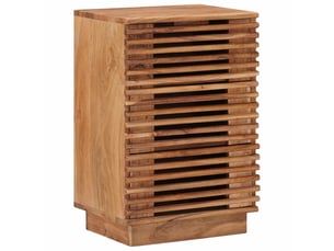 Table de chevet faite main marron teck 40 x 30 x 60 cm