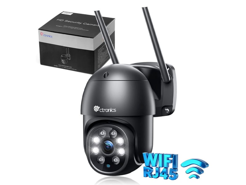  Camera wifi exterieur 2k 4mp pir detection noire 149519_AAAKF03540_6_DROPFR - Conforama A