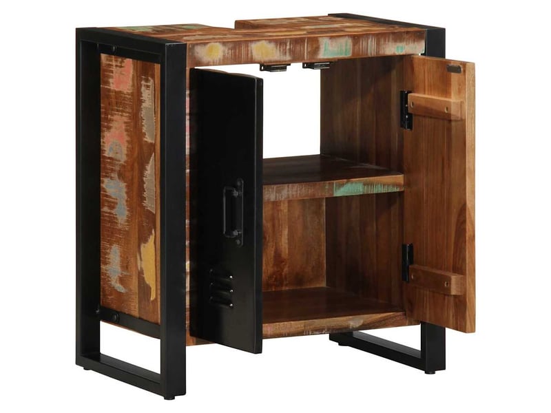 Armoire de salle de bain, cabinet de salle de bain marron 55 x 35 x 60 cm cf65105 - Conforama C