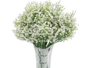 Gypsophile artificielle 12pc fleurs en soie blanche 53 cm – décor mariage, fête, bureau – facile à entretenir, sans arrosage