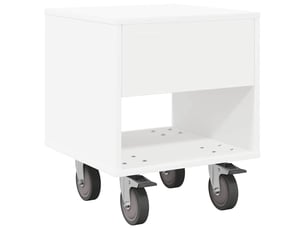 Table de chevet - cabinet de chevet - table de nuit blanc 40,5 x 40 x 48 cm bois d'ingénierie