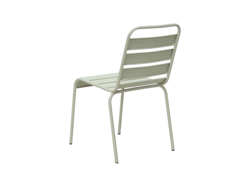  Lot de 2 chaises de jardin en métal beige - baca  - Conforama D