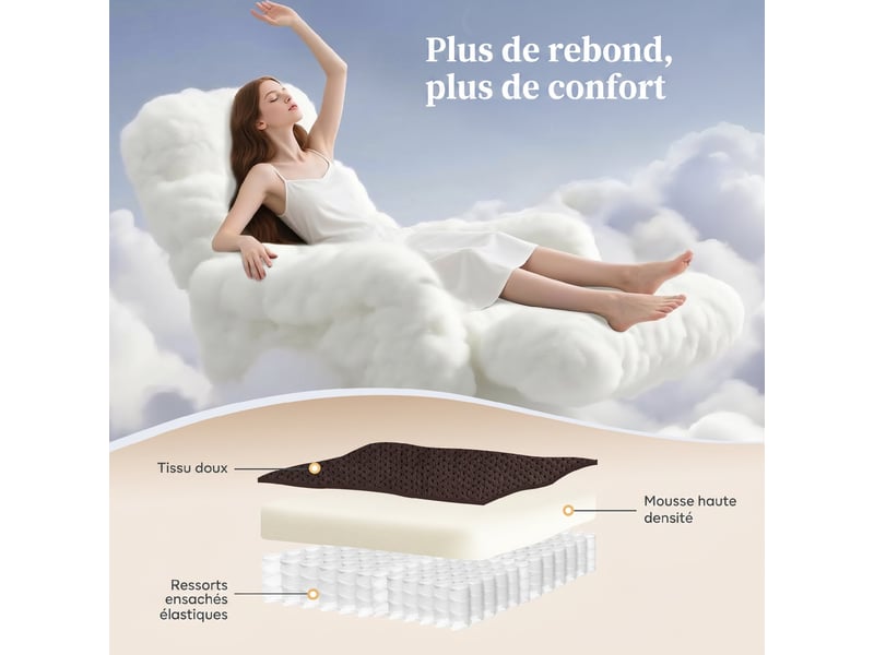  Fauteuil releveur électrique, fauteuil relax électrique en velours, dossier inclinable, assise large, port usb, marron  - Conforama E