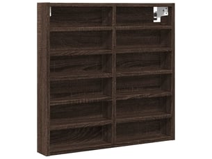 Armoire à vitrine, étagère murale chêne marron 60x8,5x58 cm bois d'ingénierie cf40941