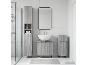 Ensemble de meuble de salle de bain 3 pièces zwolle sonoma gris cf63554