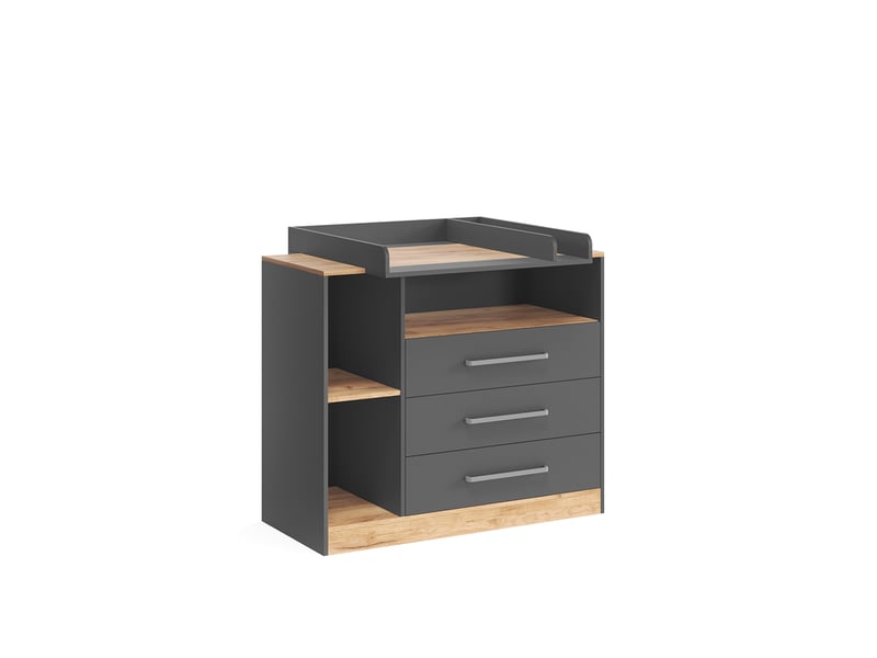  Vicco commode à langer, anthracitechêne doré, 110x93cm  - Conforama A