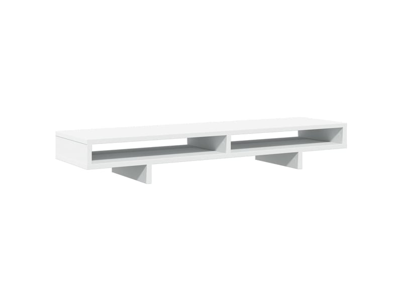  Support de moniteur table meuble bureau 100 x 27 x 15 cm bois d'ingénierie blanc 02_0044837  - Conforama A