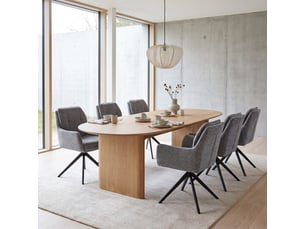 Lot de 6 chaises de salle à manger hwc-q37, chaises de cuisine pivotantes à retour automatique, tissu (680 gm²) chenille métal mvg - gris
