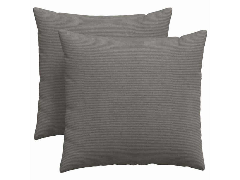 Lot de 2 coussins de canapé, coussins décoratifs gris clair 45 x 45 cm cf59064 - Conforama A