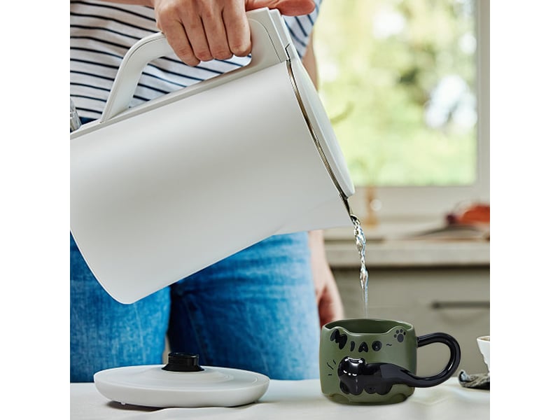  Mug en céramique, motif chat, vert, 380 ml  - Conforama B