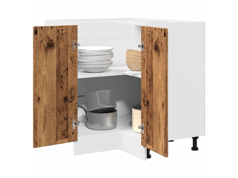 Meuble de cuisine lyon bois ancien 75,5x75,5x81,5cm bois d'ingénierie - Conforama B
