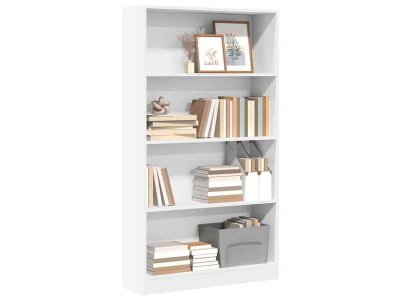  Bibliothèque, armoire à livres blanc 80x24x143 cm bois d'ingénierie  - Conforama B