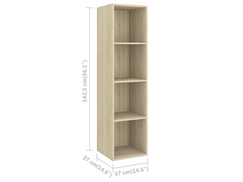  Lot de 2 meuble tv mural, meuble tv suspendu chêne sonoma bois d'ingénierie shl95892  - Conforama E