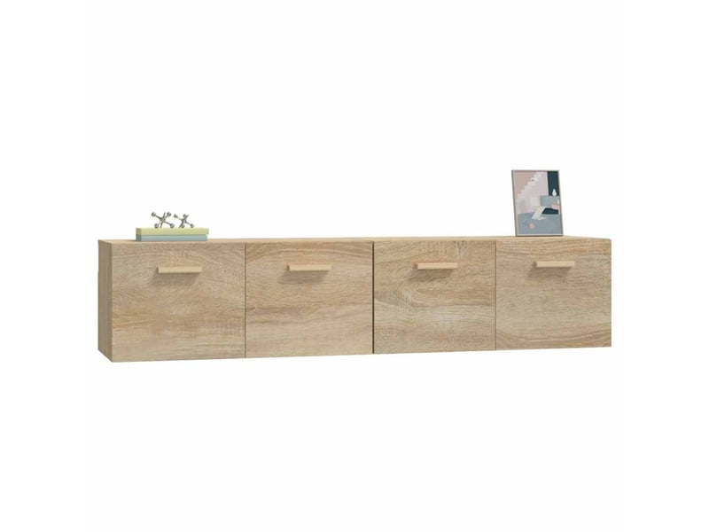  Armoires murales 2 pcs, meuble de rangement salon chêne sonoma 80x35x36,5 cm bois shl3504  - Conforama D