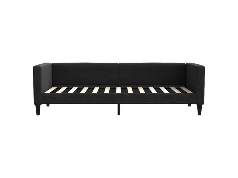 Lit simple- lit adulte - lit de repos sans matelas noir 80x200 cm tissu - Conforama B