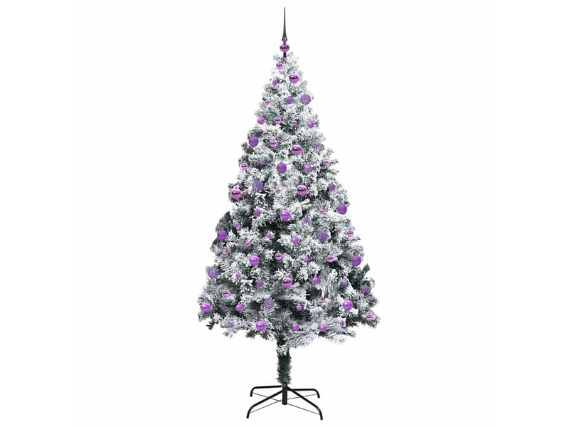  Sapin de noël artificiel, arbre de noël blanc 210 cm pvc, acier et plastique shl7428  - Conforama D
