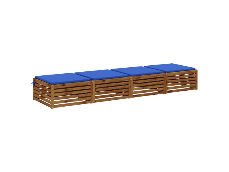 Lot de 4 coussins de siège, coussins d'assise soest 100 % polyester cf60232 - Conforama C