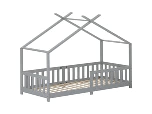 Lit cabane 90x200 cm STILVORA coloris gris