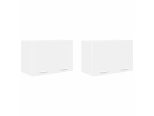 Meuble de rangement cuisine, armoire suspendue 2 pcs blanc bois d'ingénierie shl6010