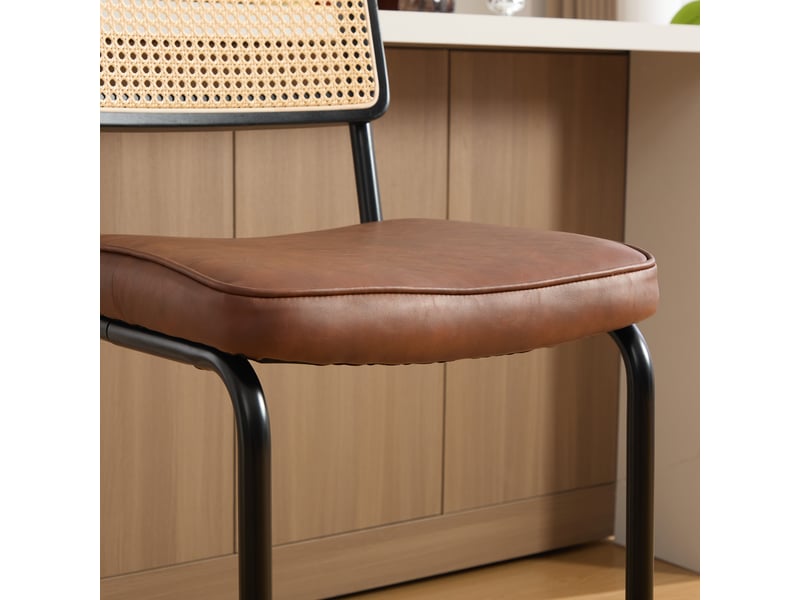  Lot de 2 tabourets de bar sans accoudoirs, pieds en métal W5171P479849 - Conforama D