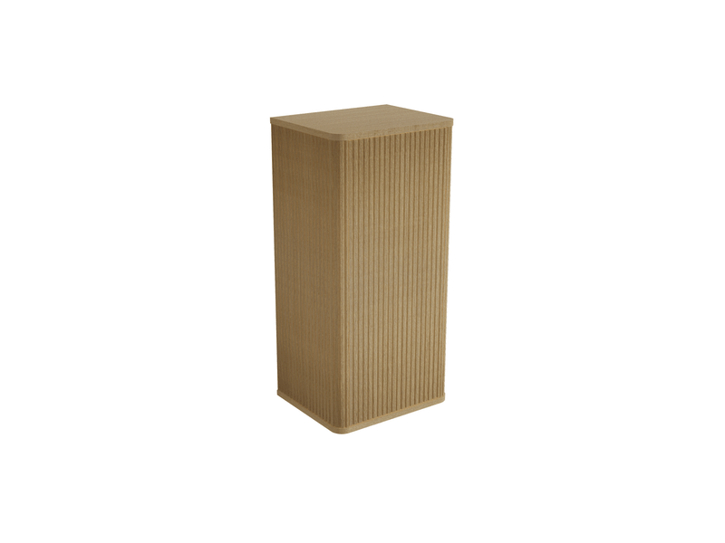 Armoire de salle de bain murale avec 1 porte et 2 étagères ouverture par pression design rainuré 36 × 29 × 75 cm - Conforama D
