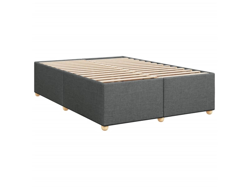  Lit double- lit adulte -  cadre de lit sans matelas gris foncé 140x190 cm tissu  - Conforama B