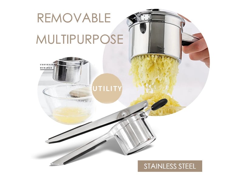 Presse purée manuel à pommes de terre avec 3 disques interchangeables - Conforama D