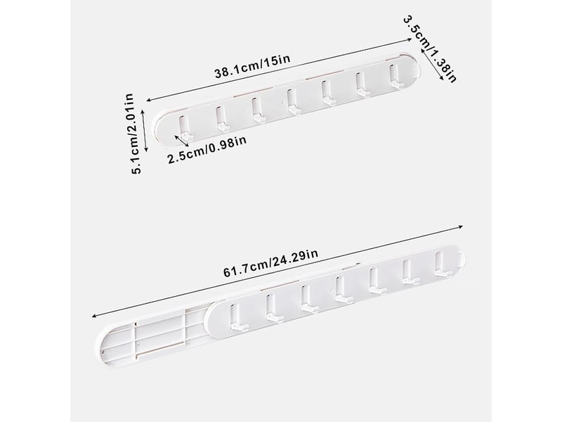 Crochet d'armoire coulissante - d'extension pour armoire extensible, de cintre pour armoire extensible adhésif portan, blanc - Conforama B