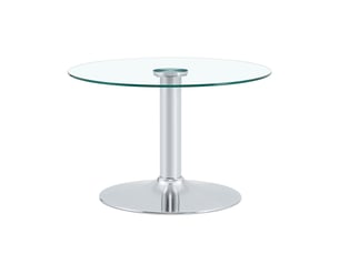 Table basse rond(e) coloris argenté - 70 cmx70 cm