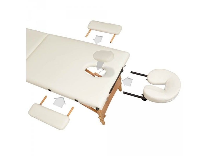 Table de massage crème 2 zones avec sac de transport professionnel top qualité 08_0000462  - Conforama C