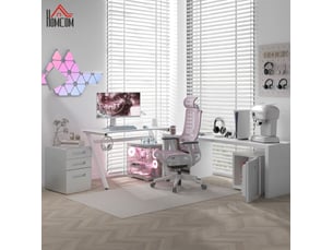 Caisson de bureau mobile 39 x 48 x 59 cm blanc en acier, 3 tiroirs verrouillables sur roulettes, rangement de documents