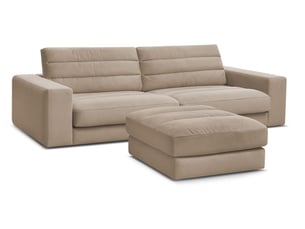 Canapé droit fixe BOBOCHIC SIERRA 4 places Velours taupe