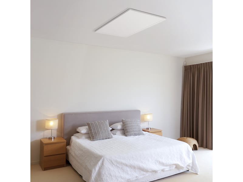  Panneau chauffant électrique de plafond en aluminium blanc 108 × 63 cm, fil nicr, protection anti-surchauffe  - Conforama E