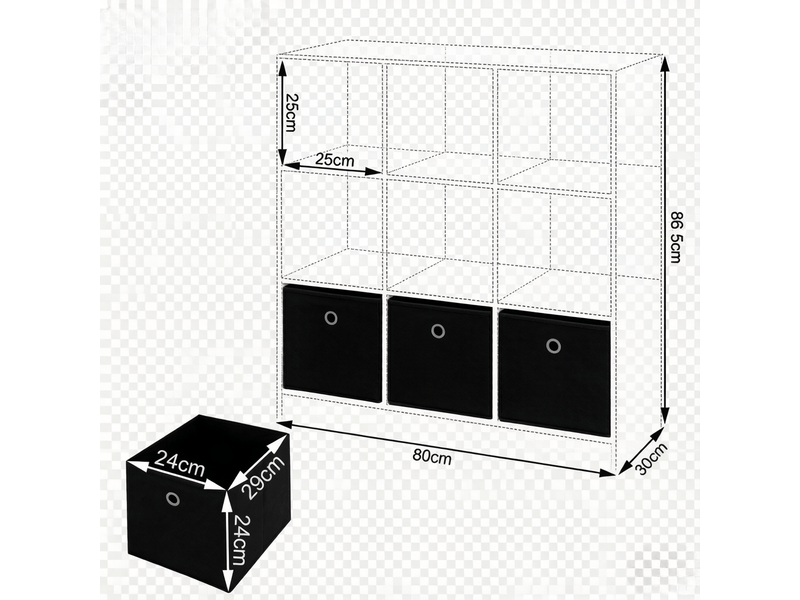 Bibliothèque cube spacieuse, étagère cuisine et rangement sur pied, meuble salon polyvalent - Conforama C