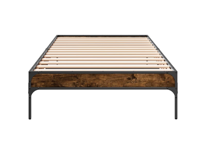  Lit simple- lit adulte -  cadre de lit chêne fumé 80 x 200 cm bois d'ingénierie  - Conforama C