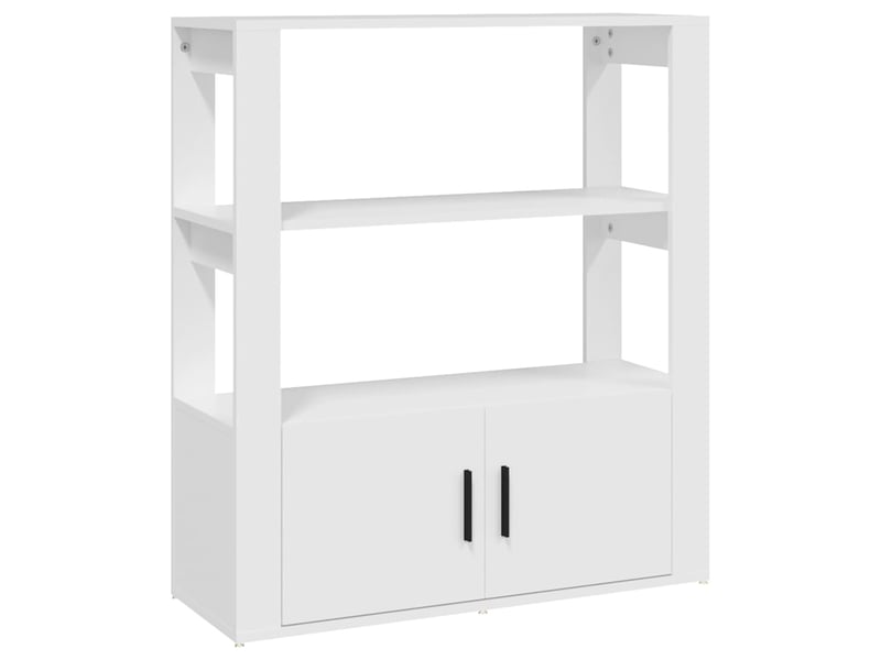  Buffet - bahut - meuble de rangement blanc 80x30x90 cm bois d'ingénierie  - Conforama A