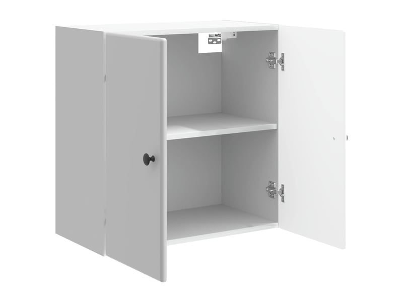  Armoire murale salon 59x31x60cm bois d'ingénierie blanc brillant shl9130  - Conforama C