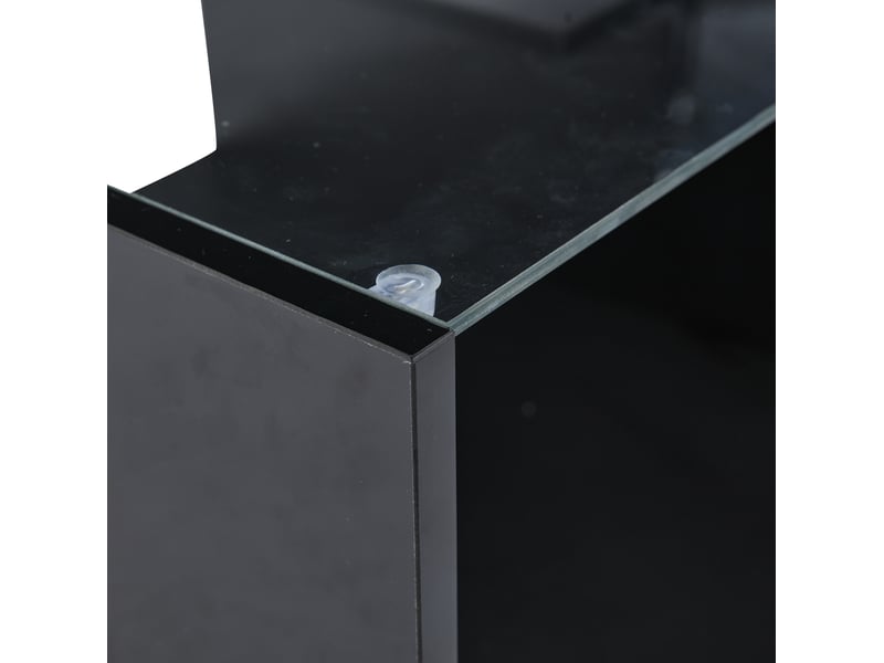  Table basse relevable led avec 2 tiroirs, niche ouverte et rangement caché pour salon, 100 × 50 × 33 cm, noir  - Conforama E